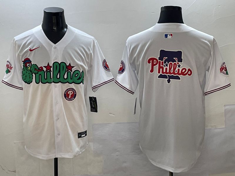 Men Philadelphia Phillies Blank White three generations Joint Name 2025 Nike MLB Jersey style 6->philadelphia phillies->MLB Jersey